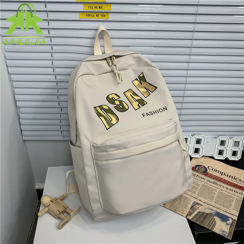 

Fashion Nylon Unisex Printing Backpack New Portable Travel Schoolbag Casual Large Capacity Shoulder Bag Trend Collegestudent bag