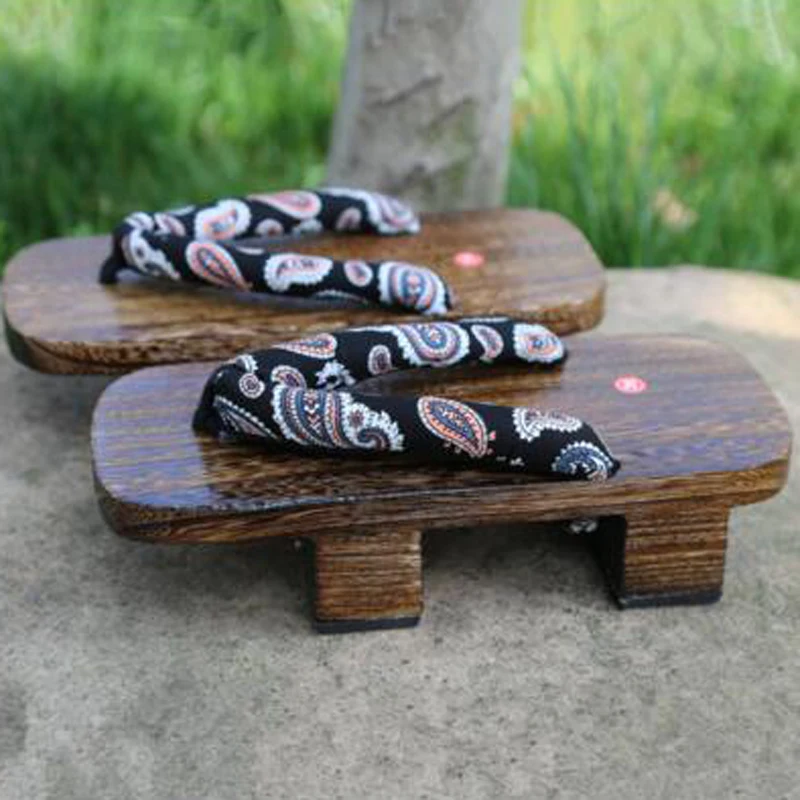 Деревянные сабо унисекс в японском стиле Geta Мужская и женская обувь для косплея