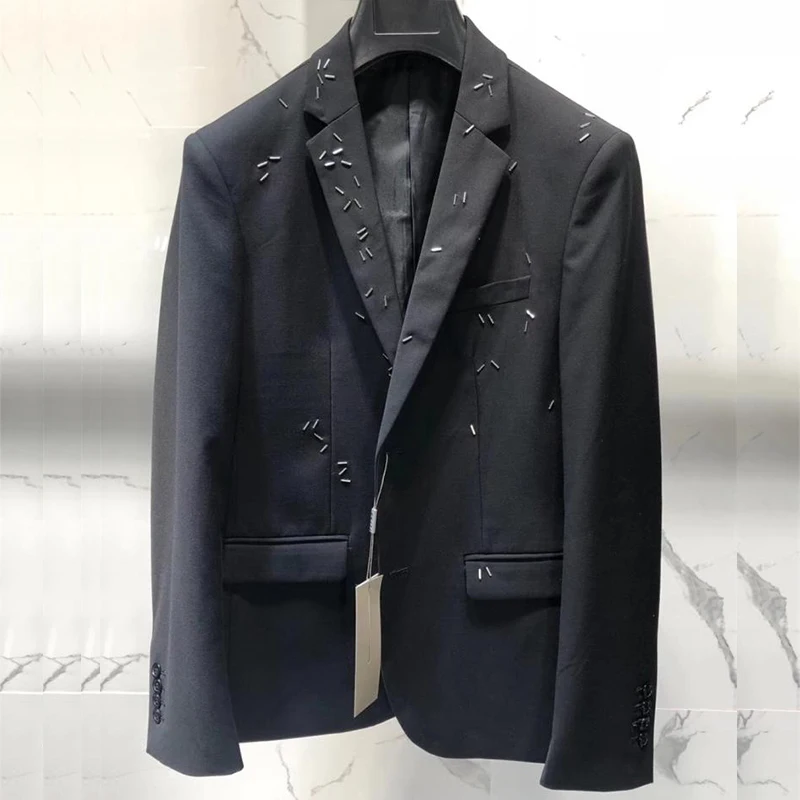 Костюм мужской облегающий из 2 предметов деловой Повседневный пиджак и брюки