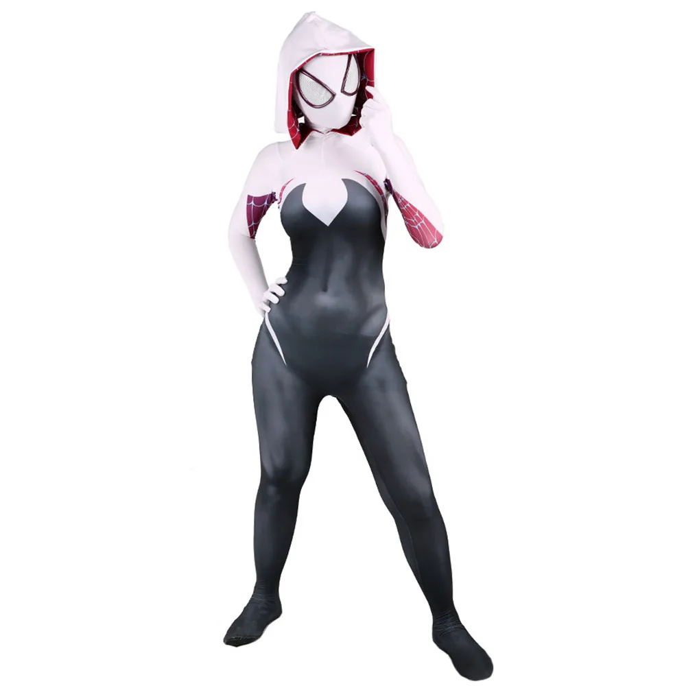 the amazing gwen stacy costume lycra spandex 3d print disfraces de halloween costume cosplay bodysuit superhero costume zentai free global shipping
