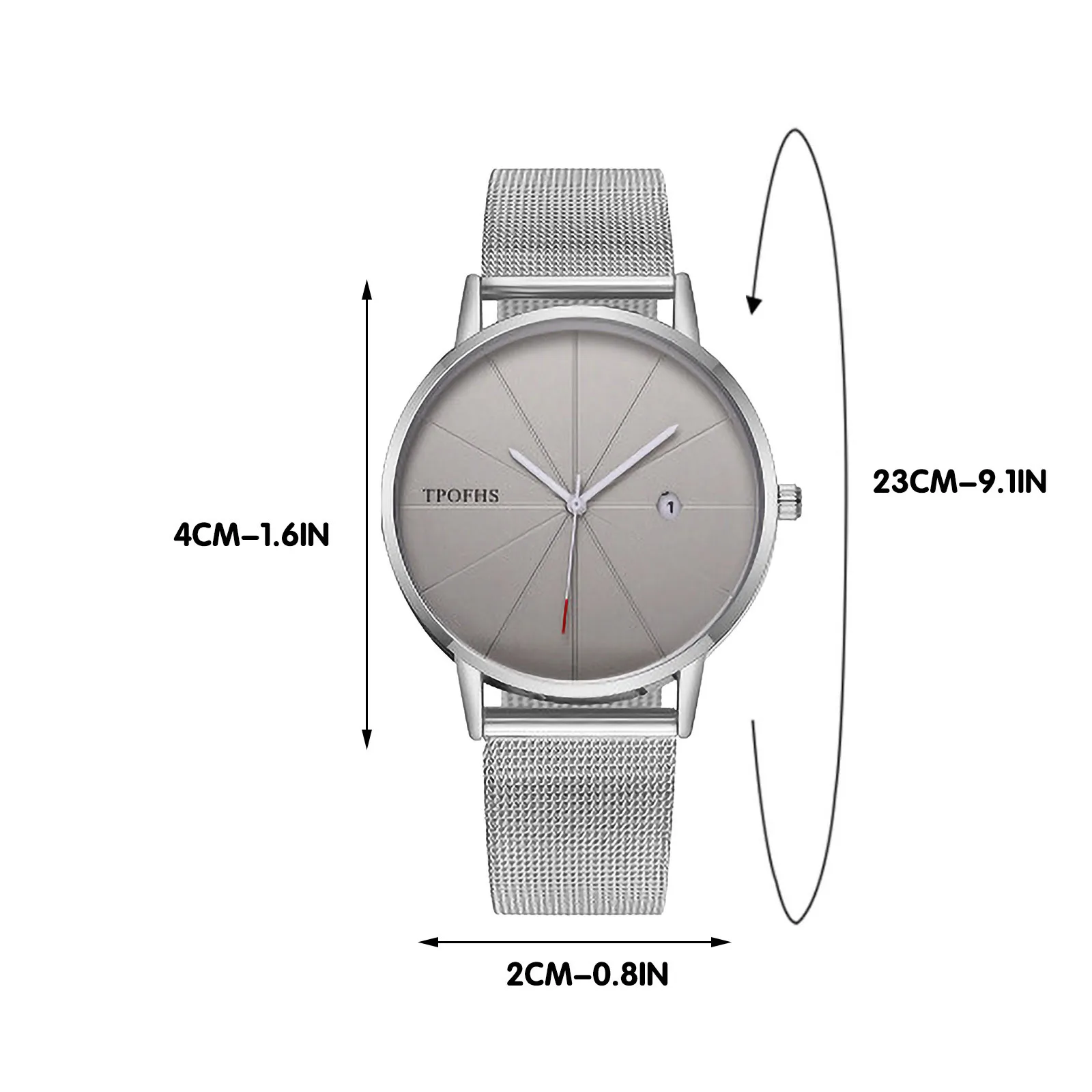 

Fashion Simple Quartz Watch Men's Fashion Quartz Watch Stainless Steel Mesh Band Men's Watch with Calendar X*