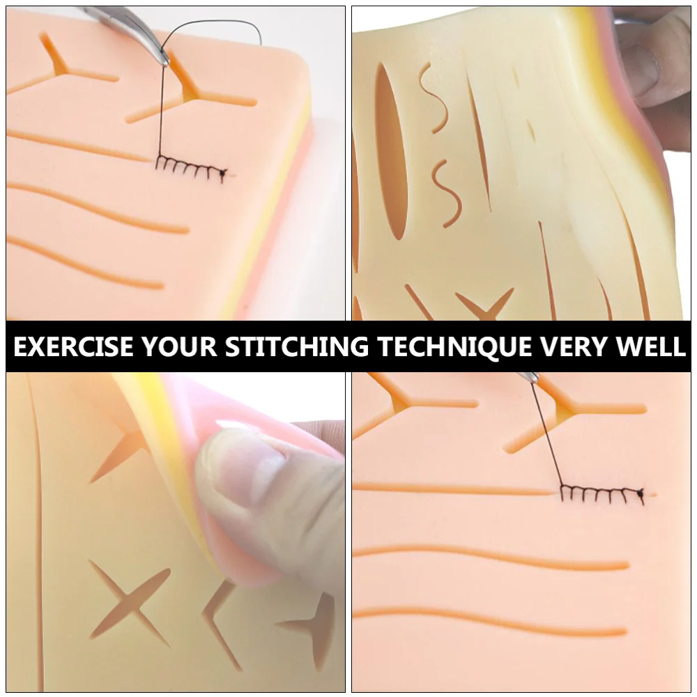 

1pc Suture Practice Tool Simulation Body Skin Silicone Suturing Material Tool