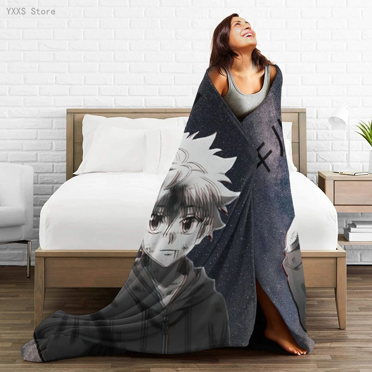 

Hunter x Hunter 3D Cartoon Sherpa Blanket Warm Super Soft Flannel Office Nap Bedspread Sofa Bedding Plush Quilt Plaids 292608529