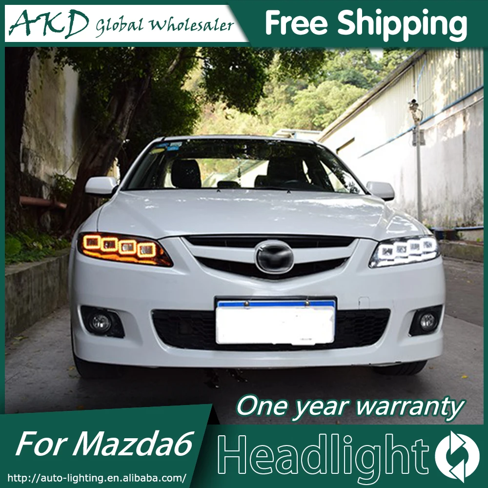 АКД стайлинга автомобилей фара для Mazda 6 фары 2003 2015 Mazda6 все светодиодный задний