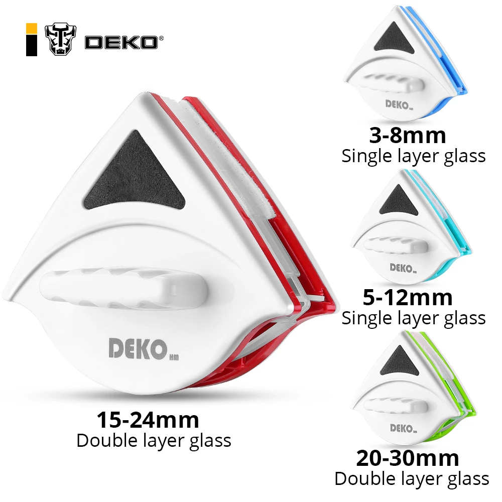 

DEKO Magnetic Window Glass Cleaner Household Cleaning Tool Window Wiper Magnet Double Side Magnetic Glass Brush Tool for Washing