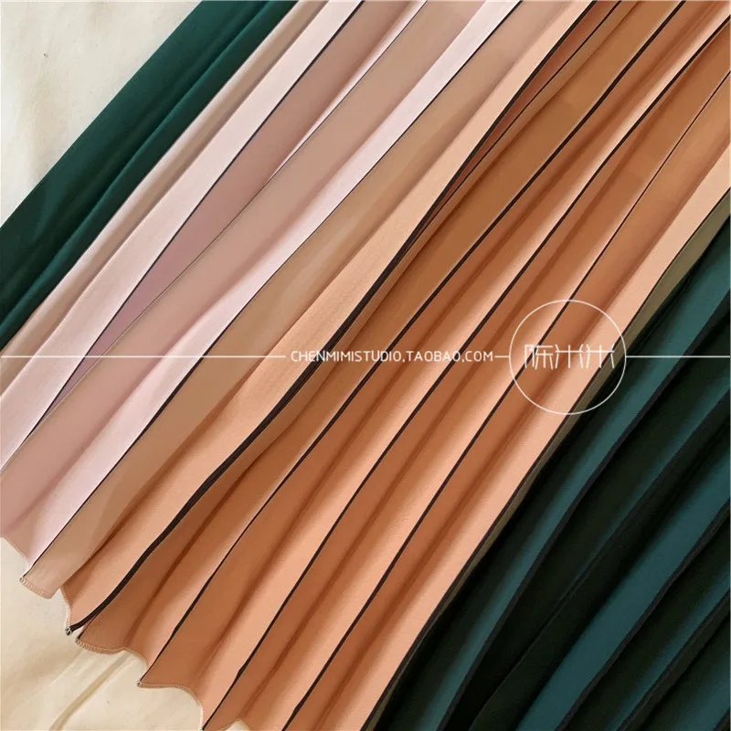 Женская шифоновая длинная юбка романтичная Радужная А силуэта с высокой талией и