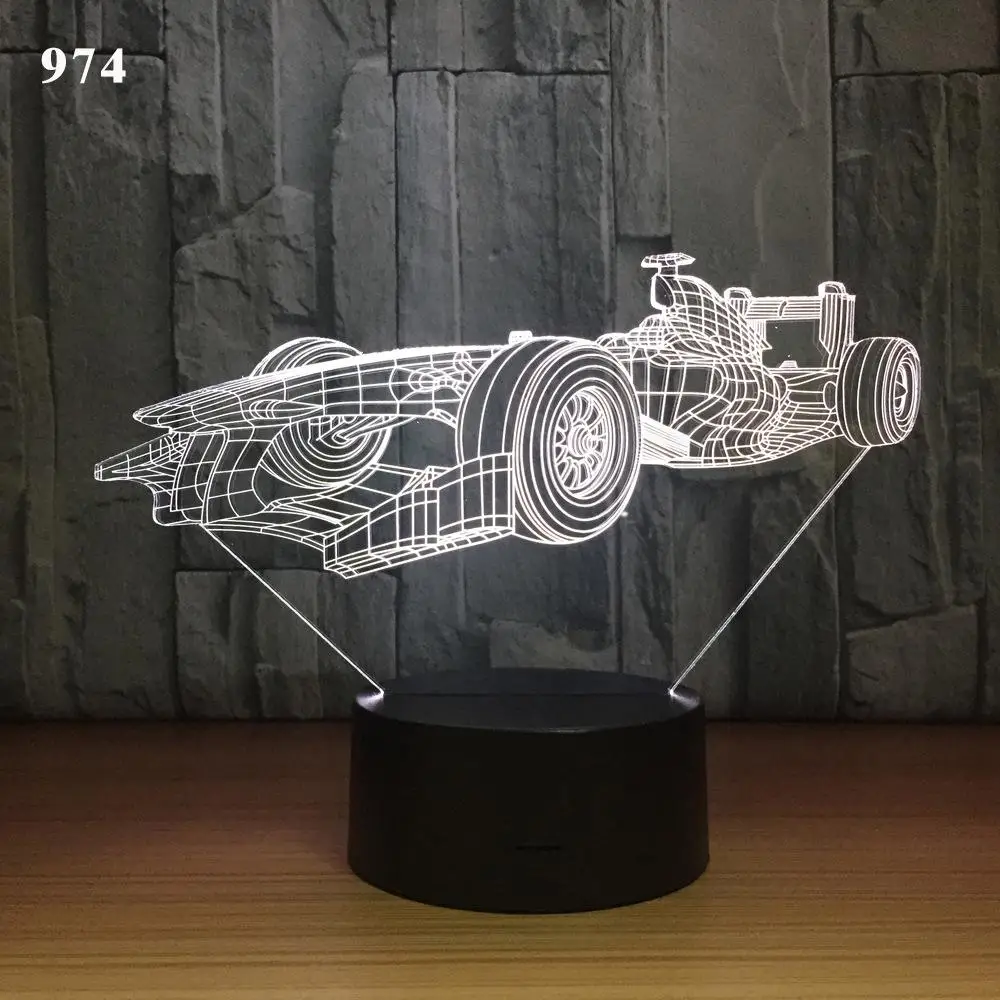 Внедорожник 3 d огни подарки поделки акриловые ночные огни подарки на день рождения 7 цветов Изменение 3d Usb настольные лампы - Испускаемый цвет: 7 color change