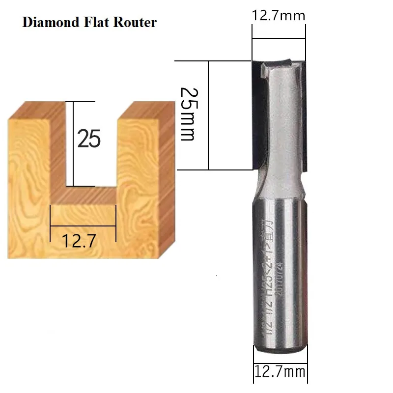 Livter Diamond wood cutter router bit Cutting Edge Straight Flute milling cutter Polishing Tool for solid wood veneer enlarge