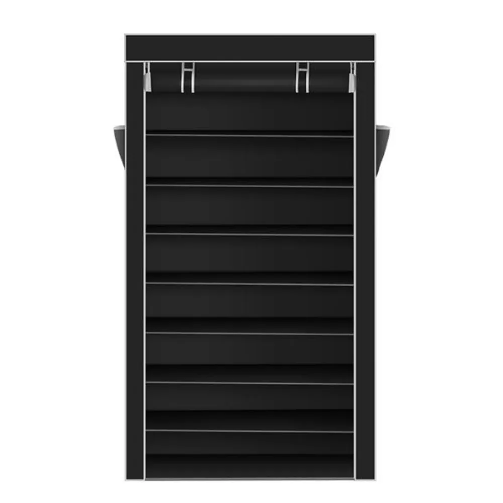 

[US-W]10 Tiers Shoe Rack with Dustproof Cover Closet Shoe Storage Cabinet Organizer Black/Gray/Mocha/Beige