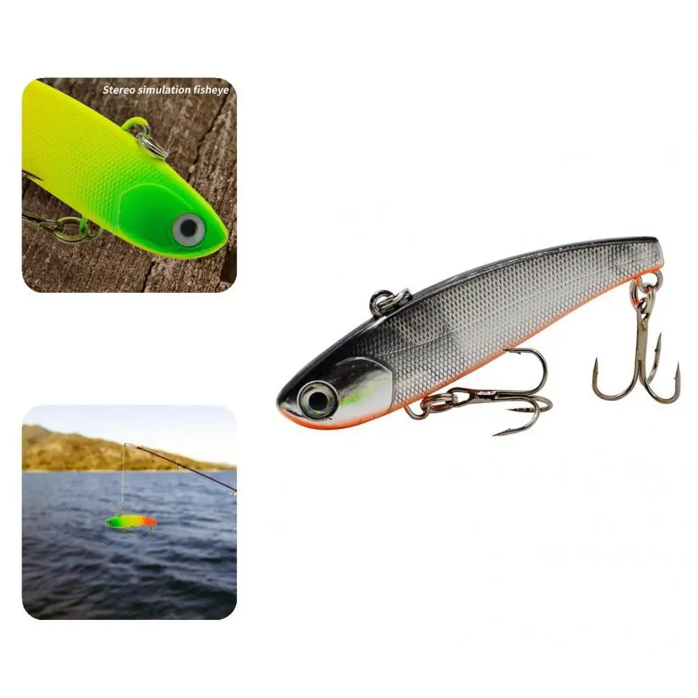 

Simple Fishing Tackle Attract Fish Vibration Lure With Treble Hooks Fishing Accessory Sinking Lure Trembling Lure
