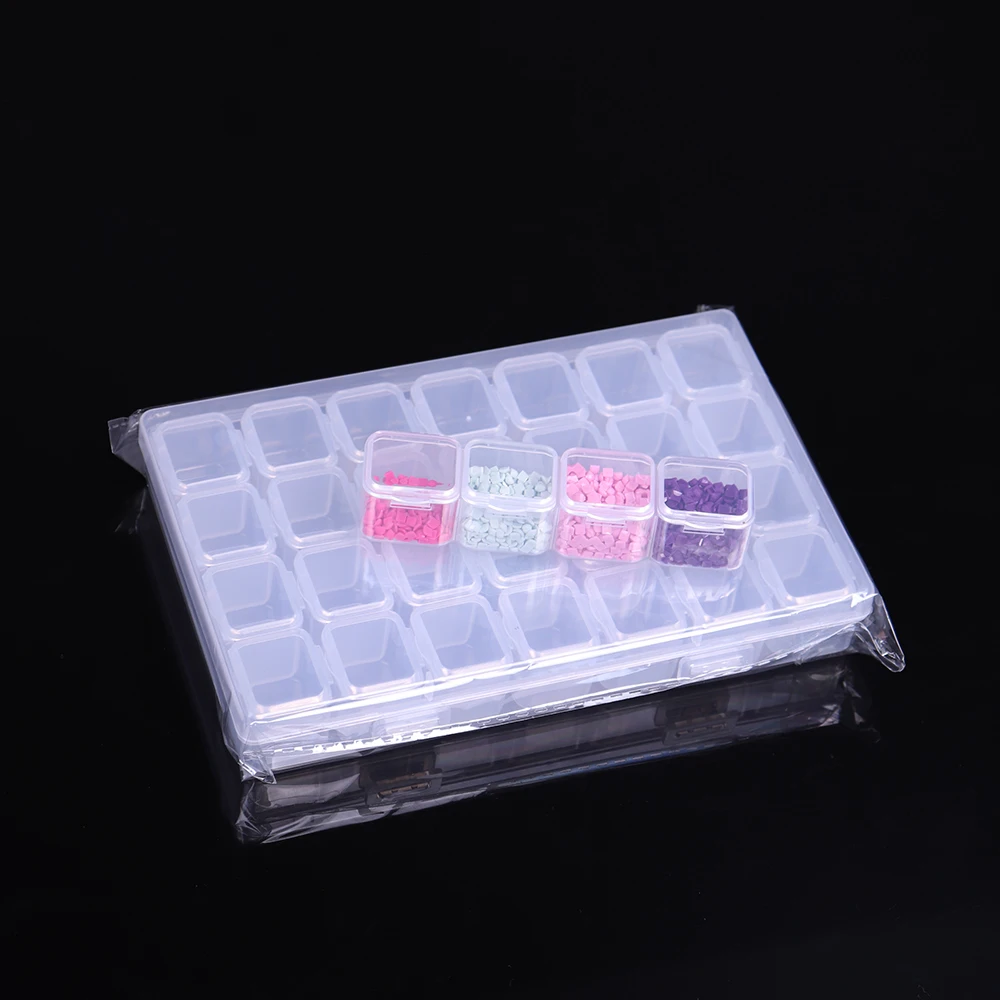

28/56/84 Grid 5d Diamond Painting Accessories Storage Box Diamond Painting Square Drill Storage Box Transparent Container Tool