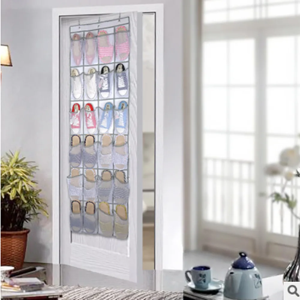 24 Pocket Shoe Door Hanging Organizer Rack Wardrobe Shoes Socks Sundries Organizers Space Wall Bag Storage Closet Holder | Дом и сад