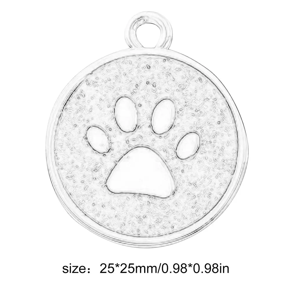 Блестящая визитная карточка в форме следа из нержавеющей стали собачья бирка