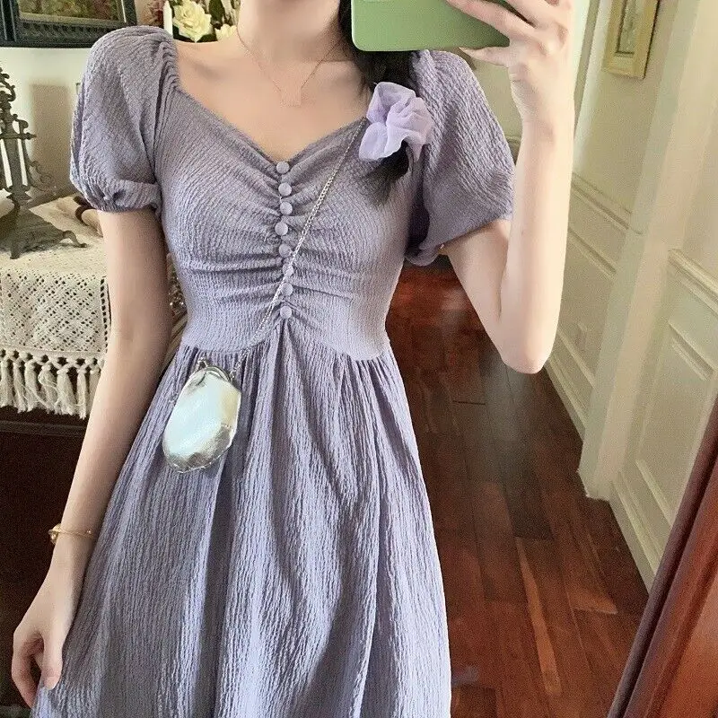 Для женщин Летнее сексуальное платье с открытыми плечами рукавами-фонариками