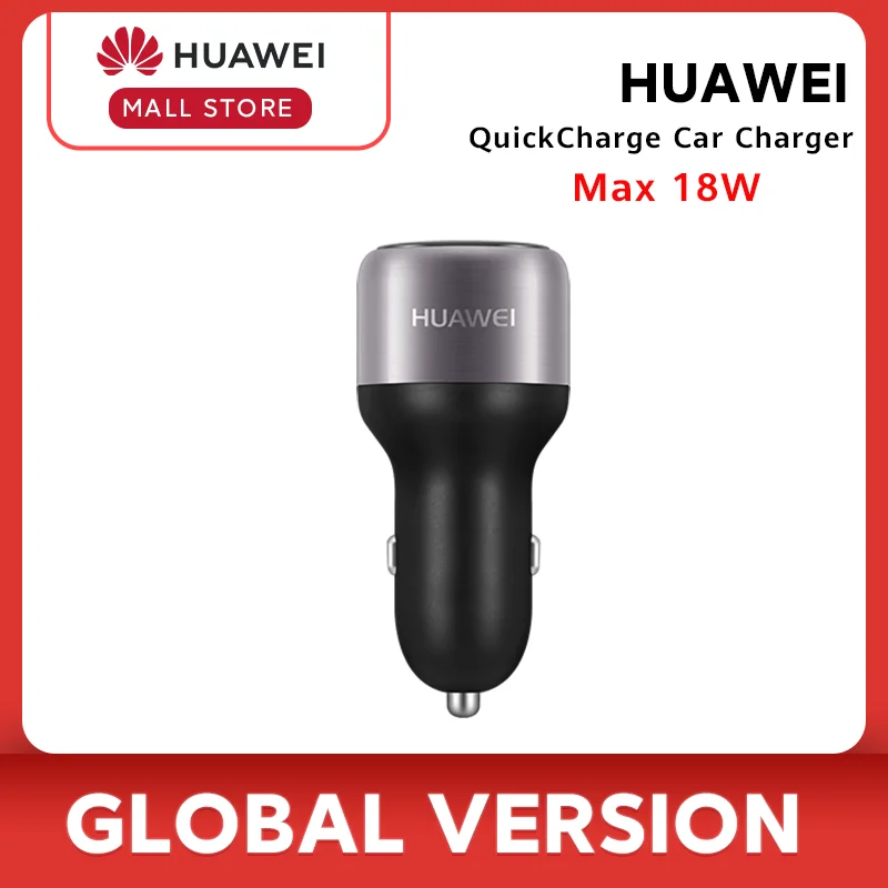 Оригинальное автомобильное зарядное устройство HUAWEI QuickCharge с двойным выходом 9 В/5