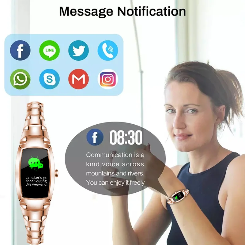 

Смарт-часы женские с пульсометром, Bluetooth