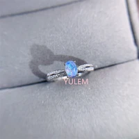 yulem fine jewelry 925 sterling silver inlaid with natural large gem womens classic noble oval white opal adjustable ring