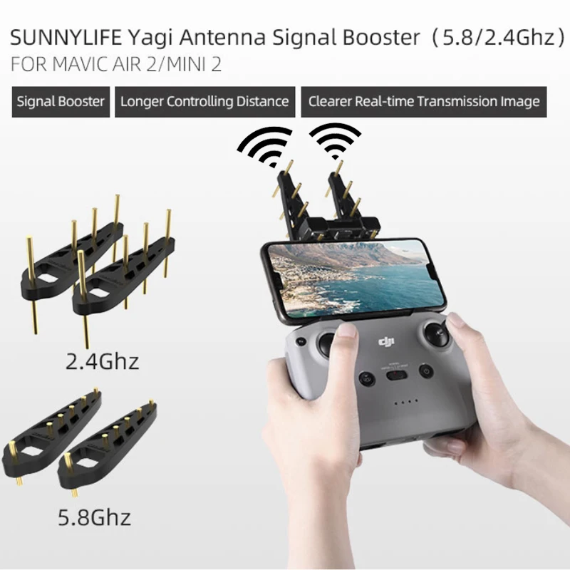 

Антенна DJI Mini 2 Yagi, контроллер 5,8 ГГц/2,4 ГГц, усилитель сигнала, расширитель диапазона для дрона DJI AIR 2S Mavic Air 2/DJI Mini 2