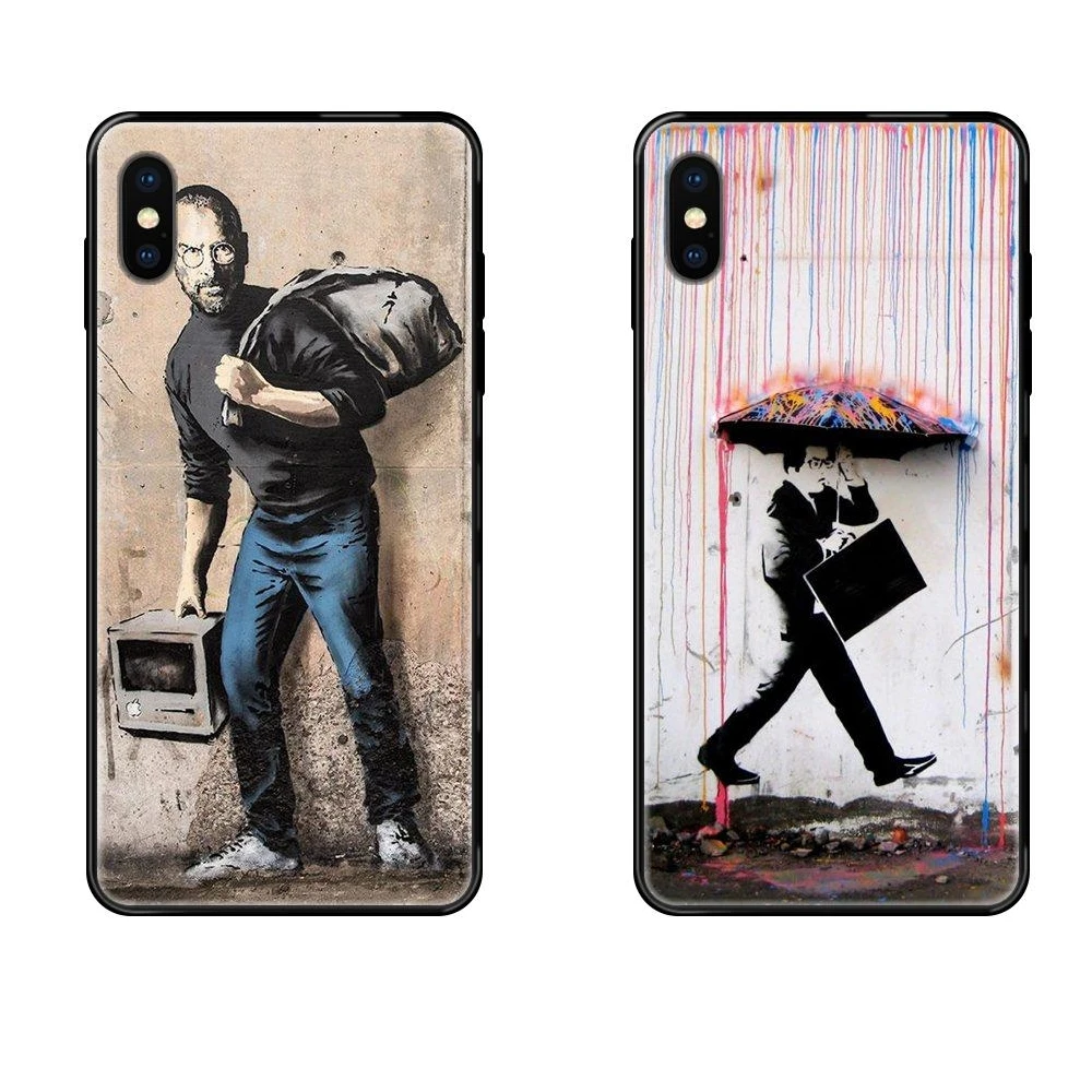 Роскошный качественный черный мягкий чехол для телефона из ТПУ забавные