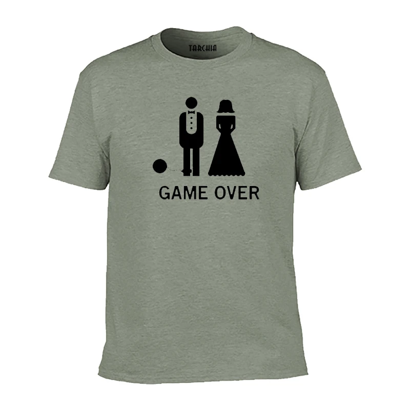 TARCHIA новинка 2021 года модная забавная летняя футболка из хлопка с надписью Game Over