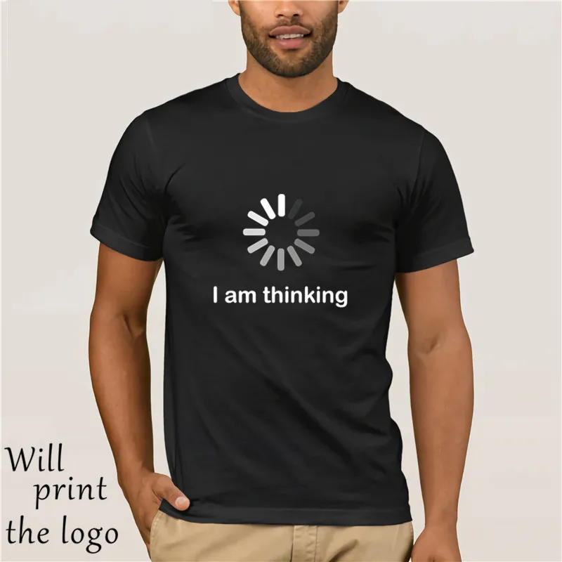 

The latest popular T-shirt on the streetQI0235A casual summer of men T-shirt short-sleeved I'm thinking printed T men's shirt