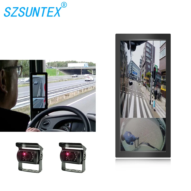12,3 дюймов Высокое разрешение HD electronical 2 канала MirrorEye монитор DVR для грузовиков и автобусов