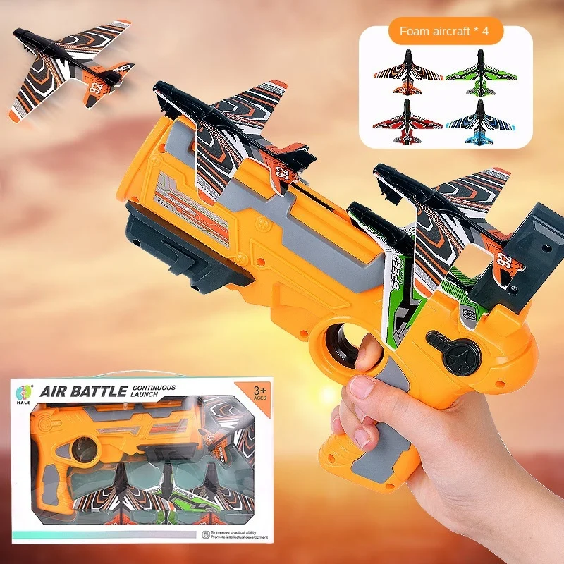 

2021Educational Children's Foam Gliding Plane Outdoor Children's Toy Interactive Puzzle Boy Catapult Launcher