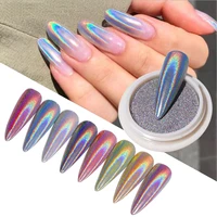 glitter for nails new solid galvanotechnic laser powder for manicure of japanese powder laser mirror silver nails scintillium