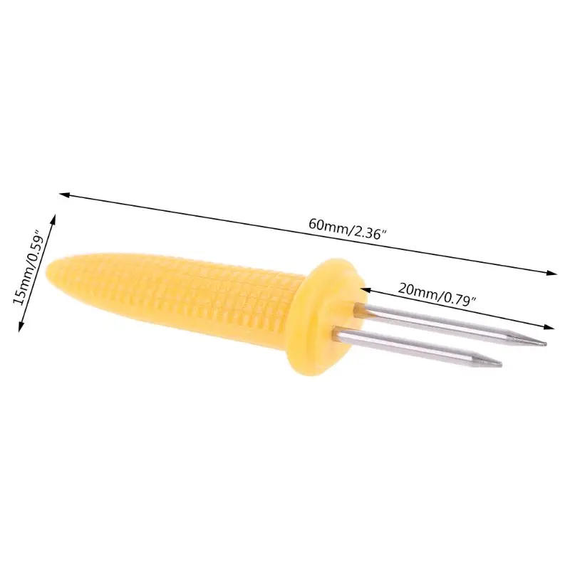 Набор держателей для Кукуруза в початках шампуров барбекю двойной зубец