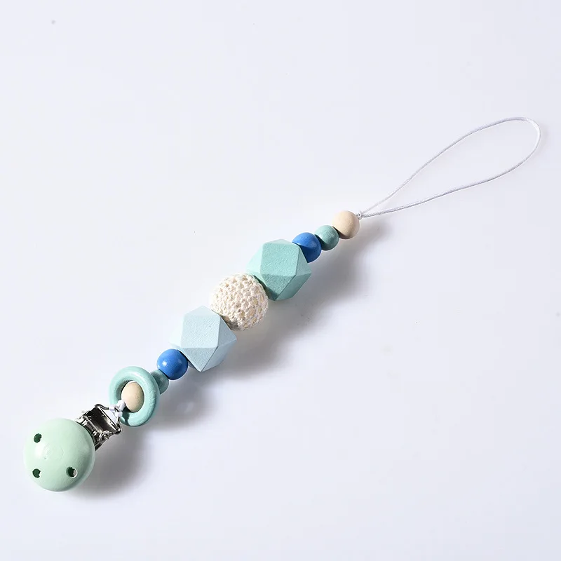 Blue DIY цветные силиконовые детские соски, зажимы, забавные соски, цепь для кормления младенцев, прорезыватели для зубов, жевательные игрушки, зажимы для пустышки, BPA бесплатно - Цвет: Blue