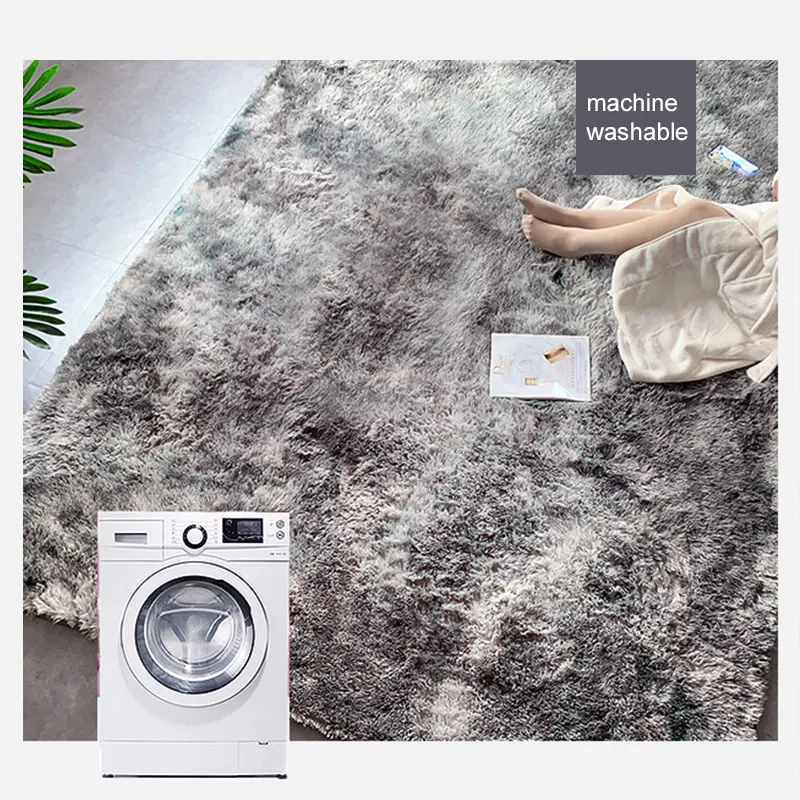 Противоскользящий ковер напольный для спальни домашний с узелком коврик дивана