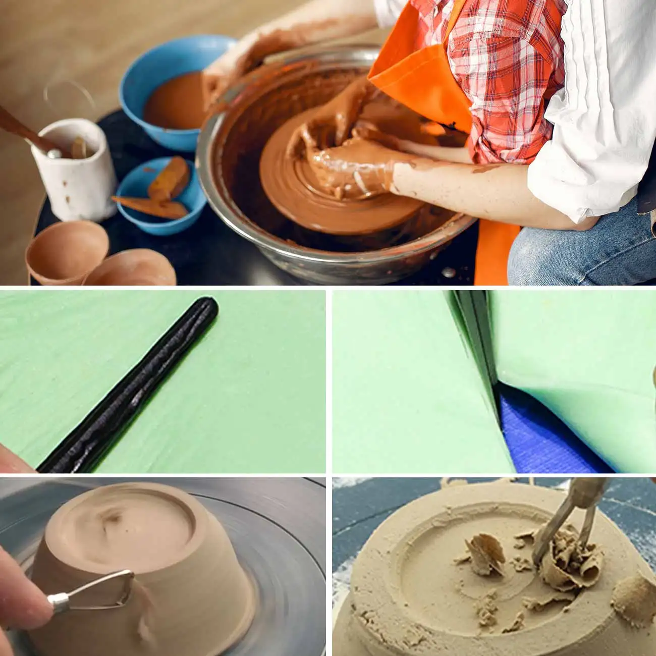

Pottery Clay Sculpting Tools Wooden Pottery Carving Tool Set Clay Modeling Embossing Nail Art DIY Cake Decor