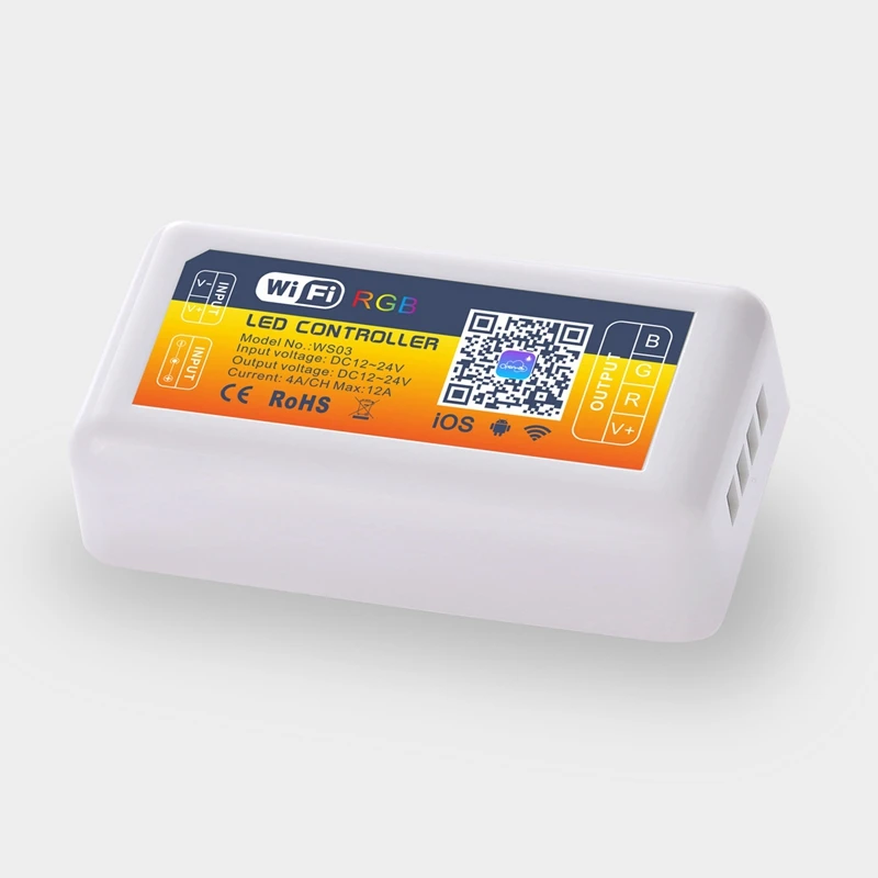 Новый-DC 12V 24V Smart LED WIFI контроллер RGB Освещение Alexa управление Android/IOS приложение для
