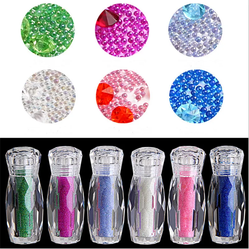 17 цветов маленький размер дизайн ногтей кристалл со стразами цвет микро бусины