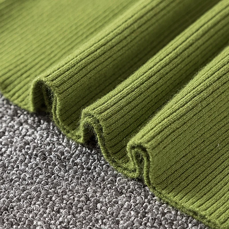 Свитер женский однотонный базовый облегающий Повседневный трикотажный топ