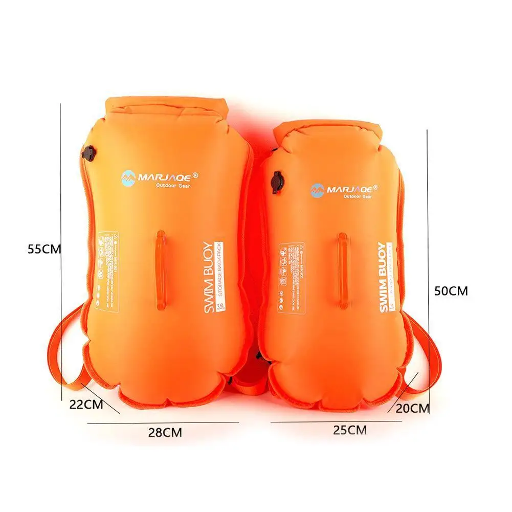 

28/35L Swimming Bag Inflatable Swim Tow Floating Bag Safety Detachable Backpack Swim Shoulder Diving Waterproof Bag Air Sig E9B2