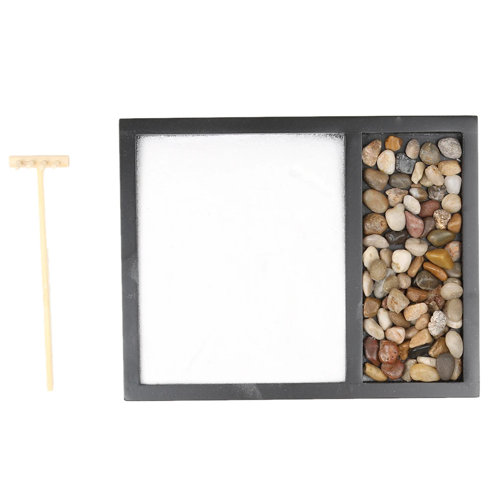 Zen садовый поднос с песком каменные деревянные пески домашняя комната Fengshui