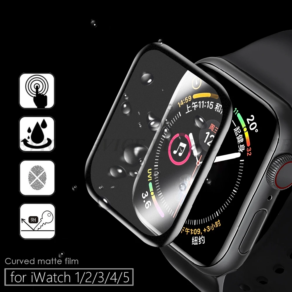 Мягкое изогнутое Защитное стекло для Apple Watch 5 1 2 3 4 Защита экрана iWatch 38 40 42 44 мм