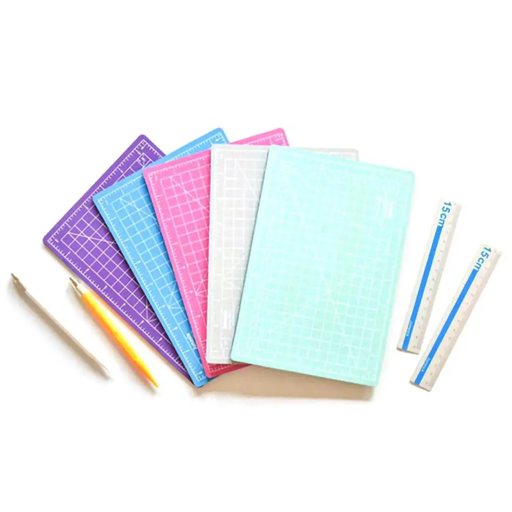 Цветная ручка набор ковриков для резки Алюминиевая линейка вращающийся коврик