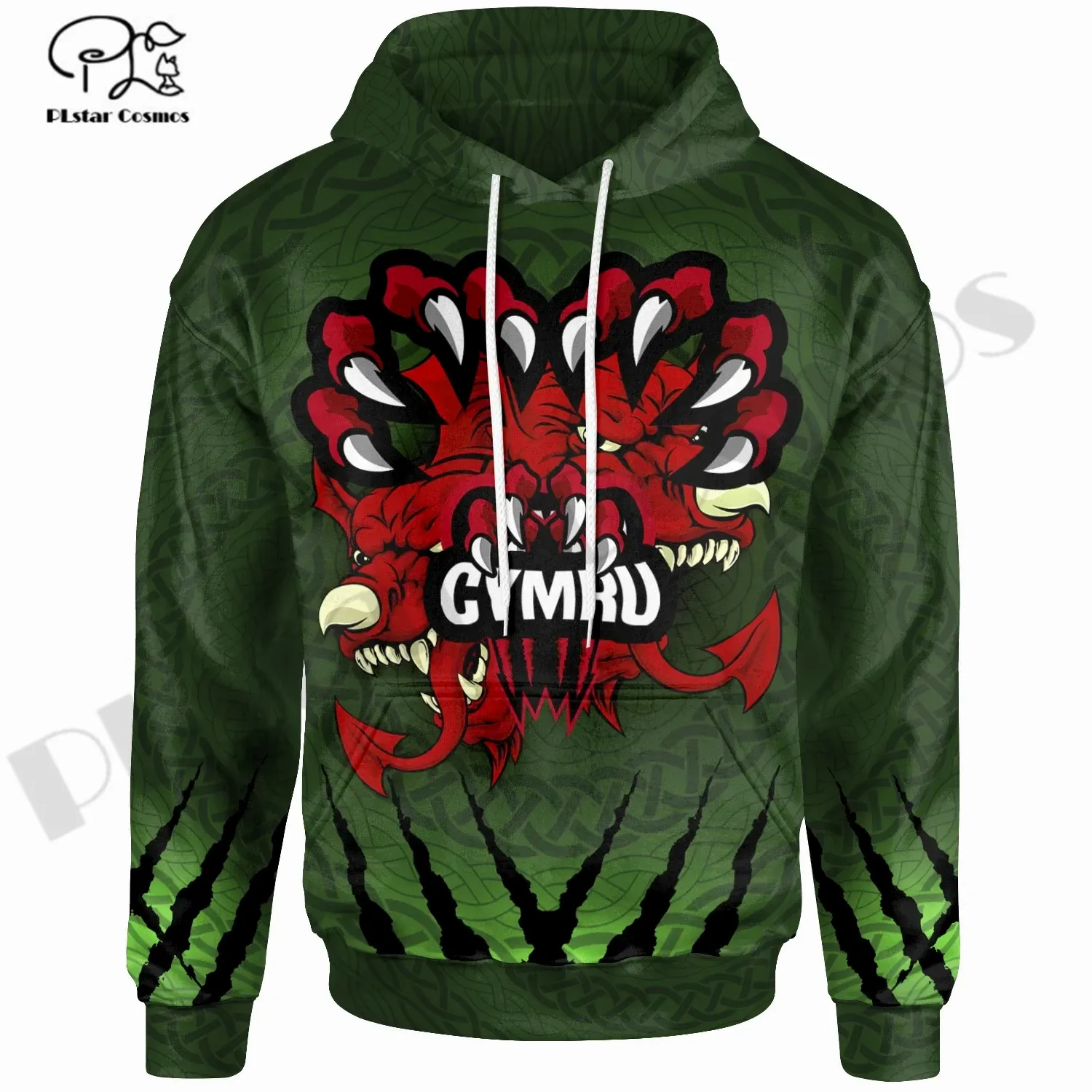 

Повседневная Уличная Толстовка PLstarCosmos 3DPrint, с принтом кельтского винтажного дракона, уникальная Мужская/Женская, в стиле Харадзюку, на молн...