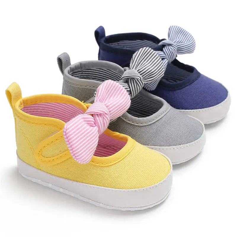 Обувь для младенцев обувь девочек и мальчиков в кроватку милая садовая полоску с