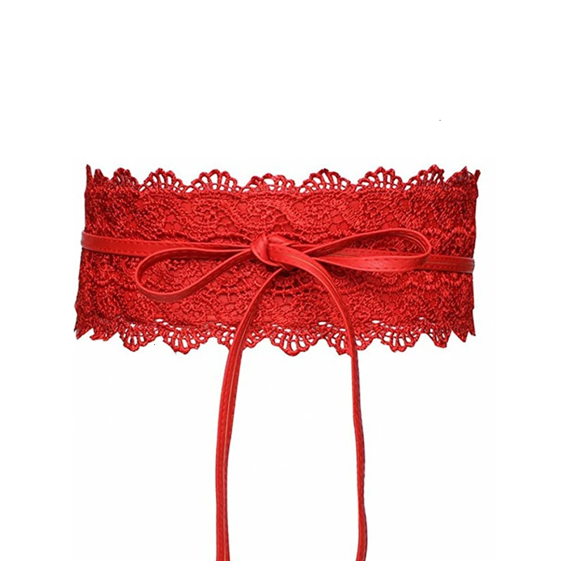 Женский Винтажный кружевной пояс с бантом милый модный кожаный широкий