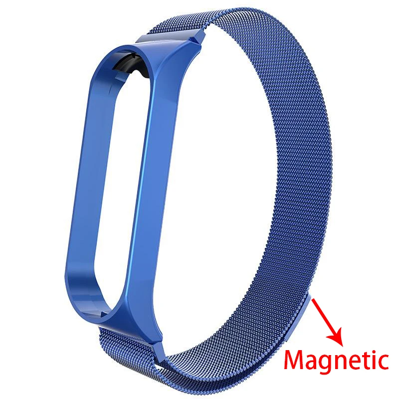 10 Для mi Band 3 4 металлический браслет на запястье магнитный браслет из нержавеющей стали для Xiaomi mi Band 4 3 ремешок mi band 4 3 браслеты Pulseira - Цвет: 10