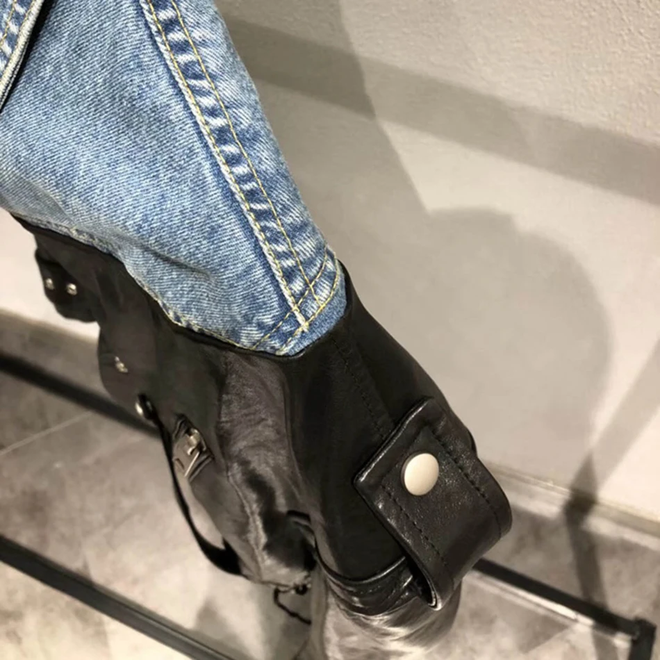 Летняя Новинка 2020 женское джинсовое модное роскошное короткое пальто Ailigou из