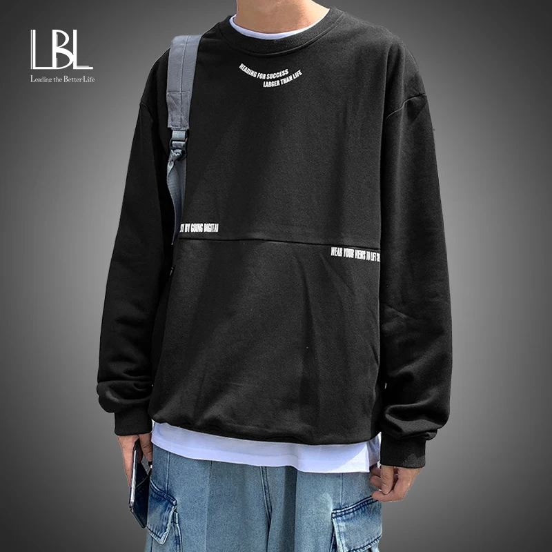 

Man Hoodies 2021 Mens Casual Sweatshirts Harajuku Pullovers Men Oversized Hoodies Korean Male Hip Hop Loose Fashion hoodie Tops