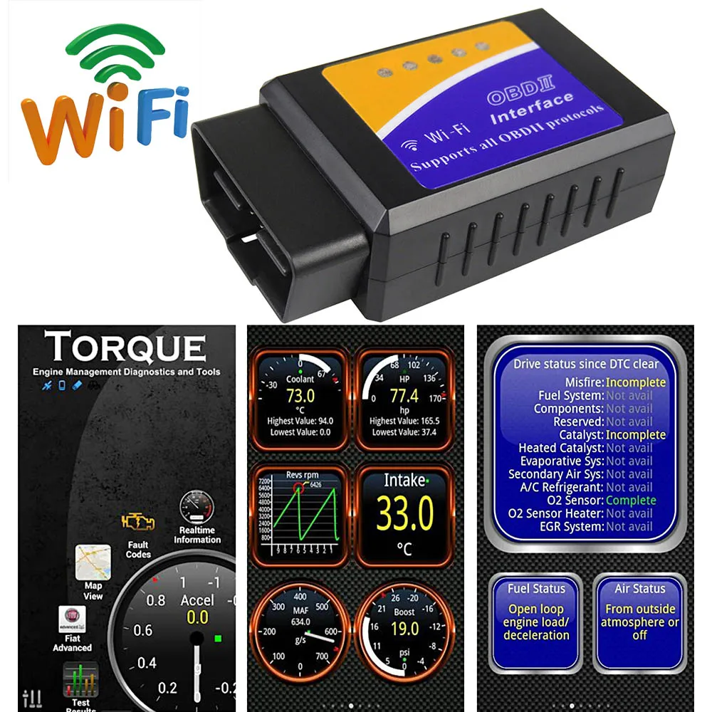 Сканер кодов ELM327 V1.5 OBD2 II диагностические инструменты для Volkswagen Ford Mercedes Acura Buick GMC