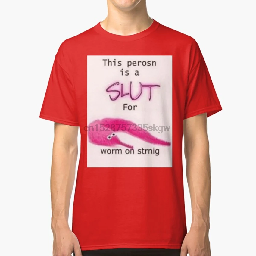 Червь на струне футболка червь этот человек шлюха для червя мемы | Мужская одежда