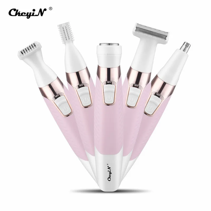 

CkeyiN Hair Remove Kit for Whole Body Painless Epilator Electric Eyebrow Trimmer Nose Trimmer Long/Short Hair Shaver Body Razor