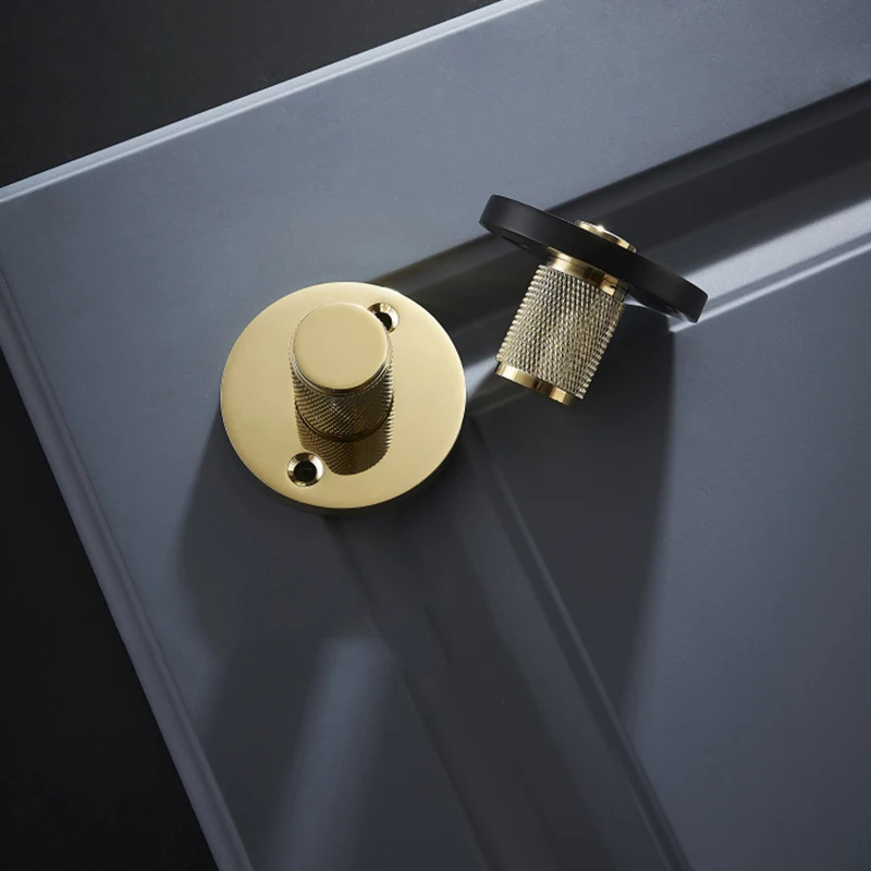 1 комплект рифленая/текстурированная Золотая дверная ручка с замком латунная