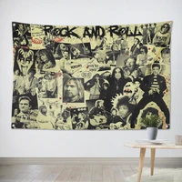 rock rock band hanging cloth heavy metal music band team logo cloth poster banners four hole flag dormitory bedroom wall decor